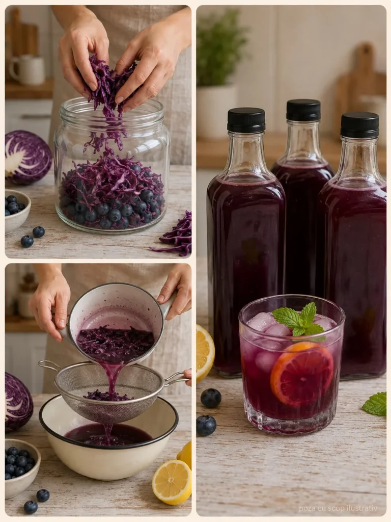 Salată de Varză Roșie cu Afine și Dressing de Hibiscus