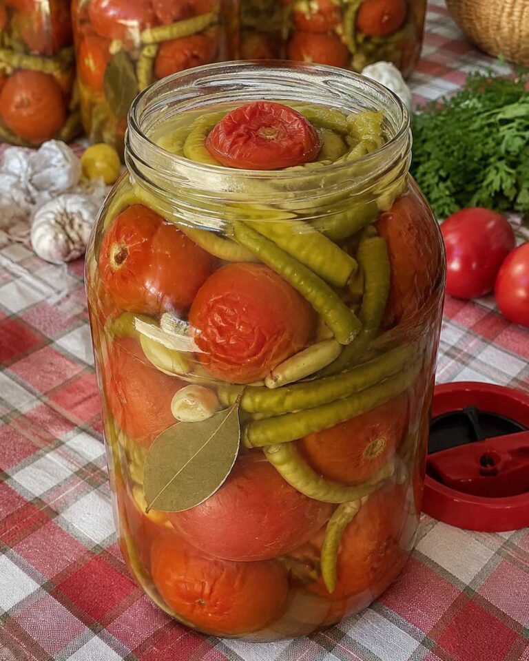 Murături de iarnă cu roșii coapte și ardei verzi 🍅 hai să-ți arăt cum le fac eu