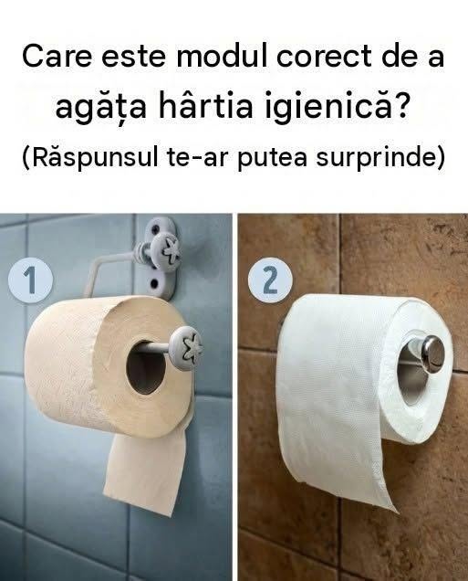 Care este modul corect de a agăța hârtia igienică? (Răspunsul te-ar putea surprinde)