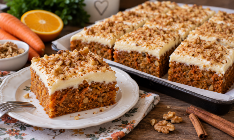 Prăjitură cu morcov și cremă de brânză: rețetă delicioasă și aromată